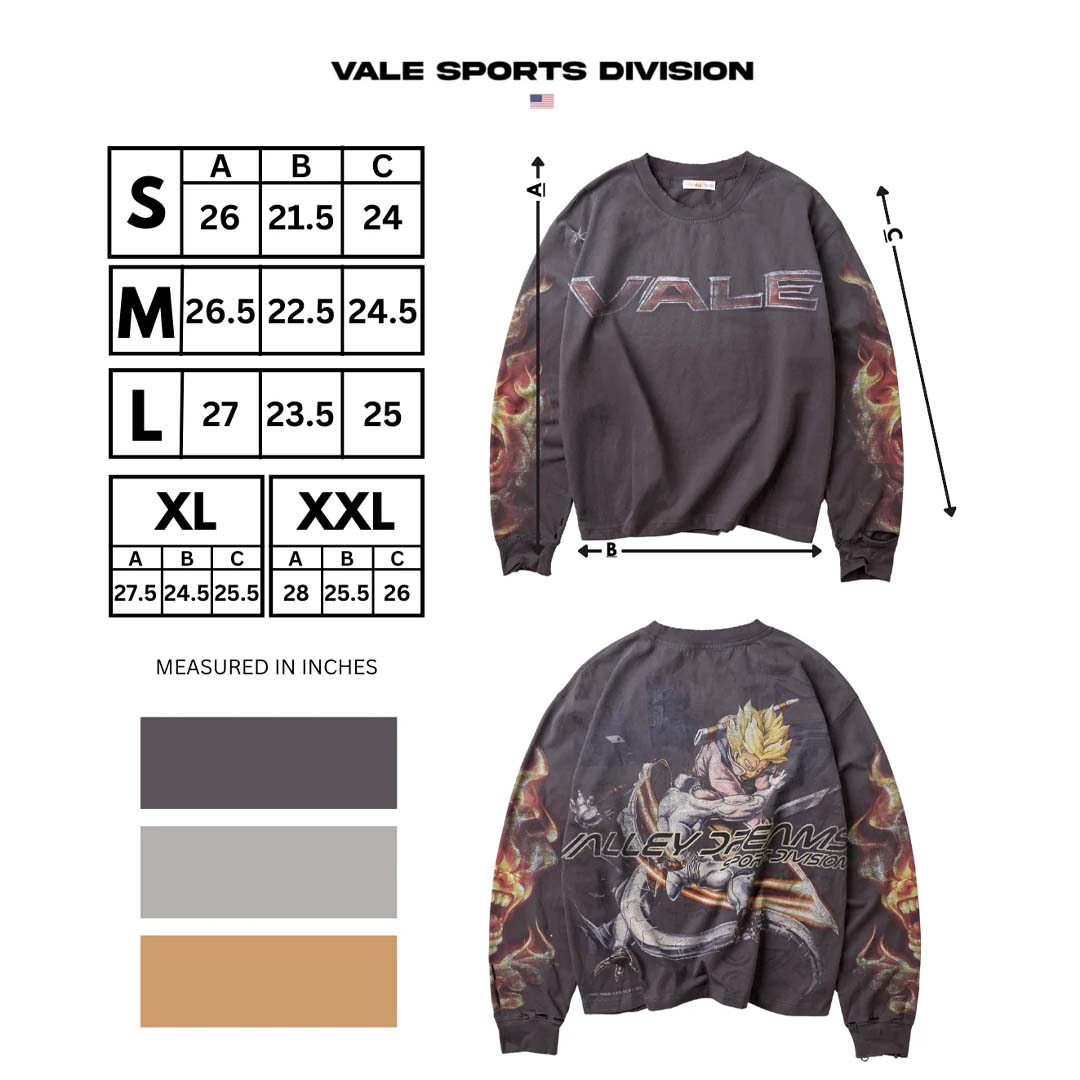 Vale Forever Budokai Long Sleeve Faded Black Tee by Vale Forever - NWAHYPE No.1 for streetwear T-Shirts in USA