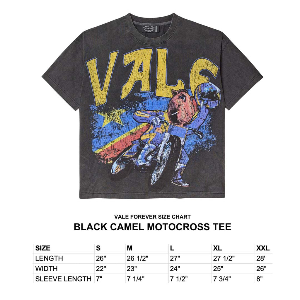 Vale Forever Camel Motocross Tee Black by Vale Forever - NWAHYPE No.1 for streetwear T-Shirts in USA