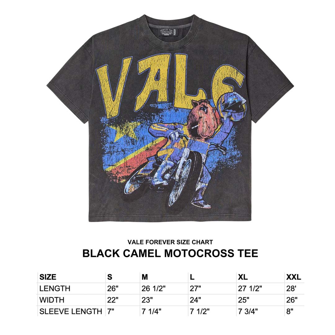 Vale Forever Camel Motocross Tee Black by Vale Forever - NWAHYPE No.1 for streetwear T-Shirts in USA