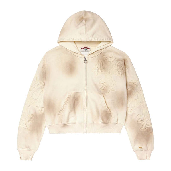 Vale Forever Carver Zip Up Hoodie Cream by Vale Forever - NWAHYPE No.1 for streetwear Hoodies in USA