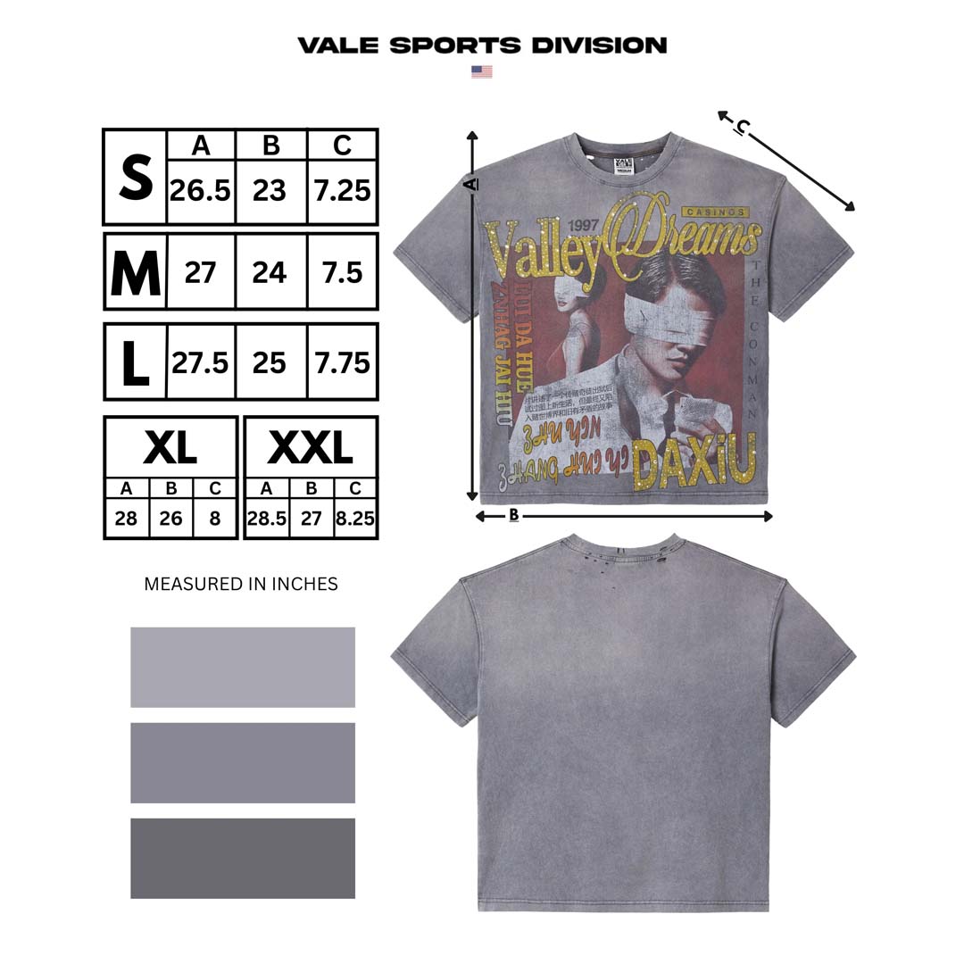 Vale Forever Casino Bling Tee Faded Grey by Vale Forever - NWAHYPE No.1 for streetwear T-Shirts in USA
