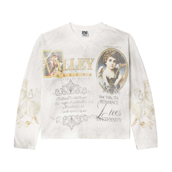 Vale Forever Celestial Long Sleeve White Thermal Tee by Vale Forever - NWAHYPE No.1 for streetwear T-Shirts in USA