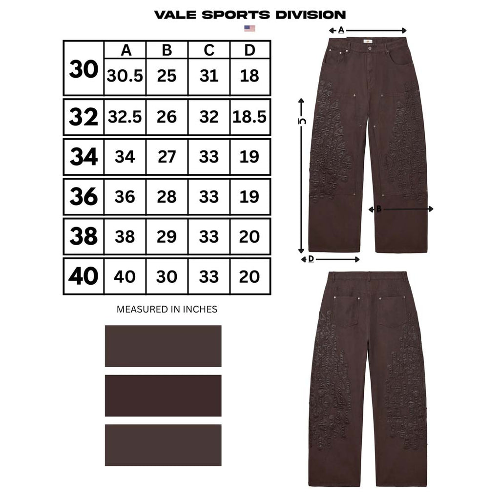Vale Forever Charlie Denim Pants Brown by Vale Forever - NWAHYPE No.1 for streetwear Pants in USA