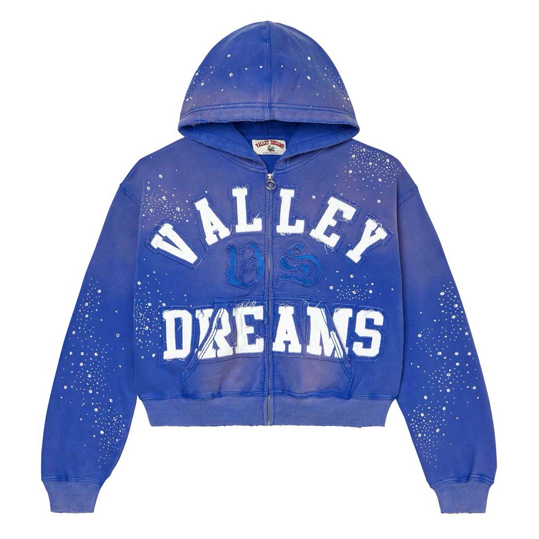 Vale Forever Classico Zip Up Hoodie Sapphire by Vale Forever - NWAHype No.1 for streetwear Hoodies in USA