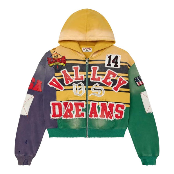 Vale Forever Collage Zip Up Hoodie Mardi Gras by Vale Forever - NWAHYPE No.1 for streetwear Hoodies in USA