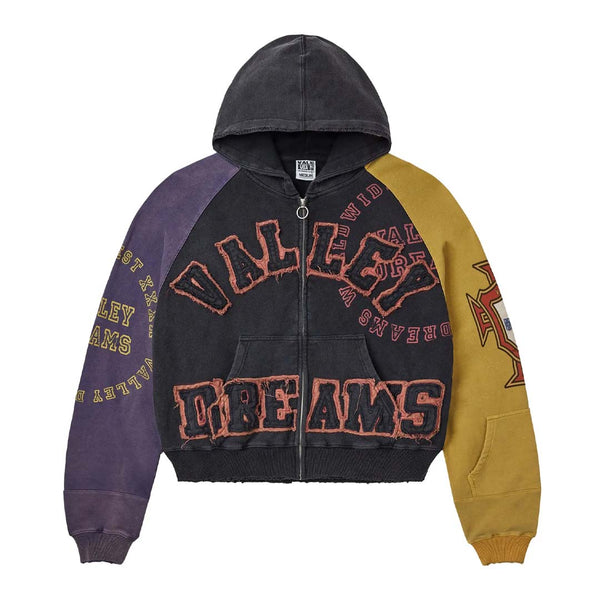 Vale Forever Crest Zip Up 'Purple/Black/Yellow' by Vale Forever - NWAHype 1 for streetwear Hoodies in USA