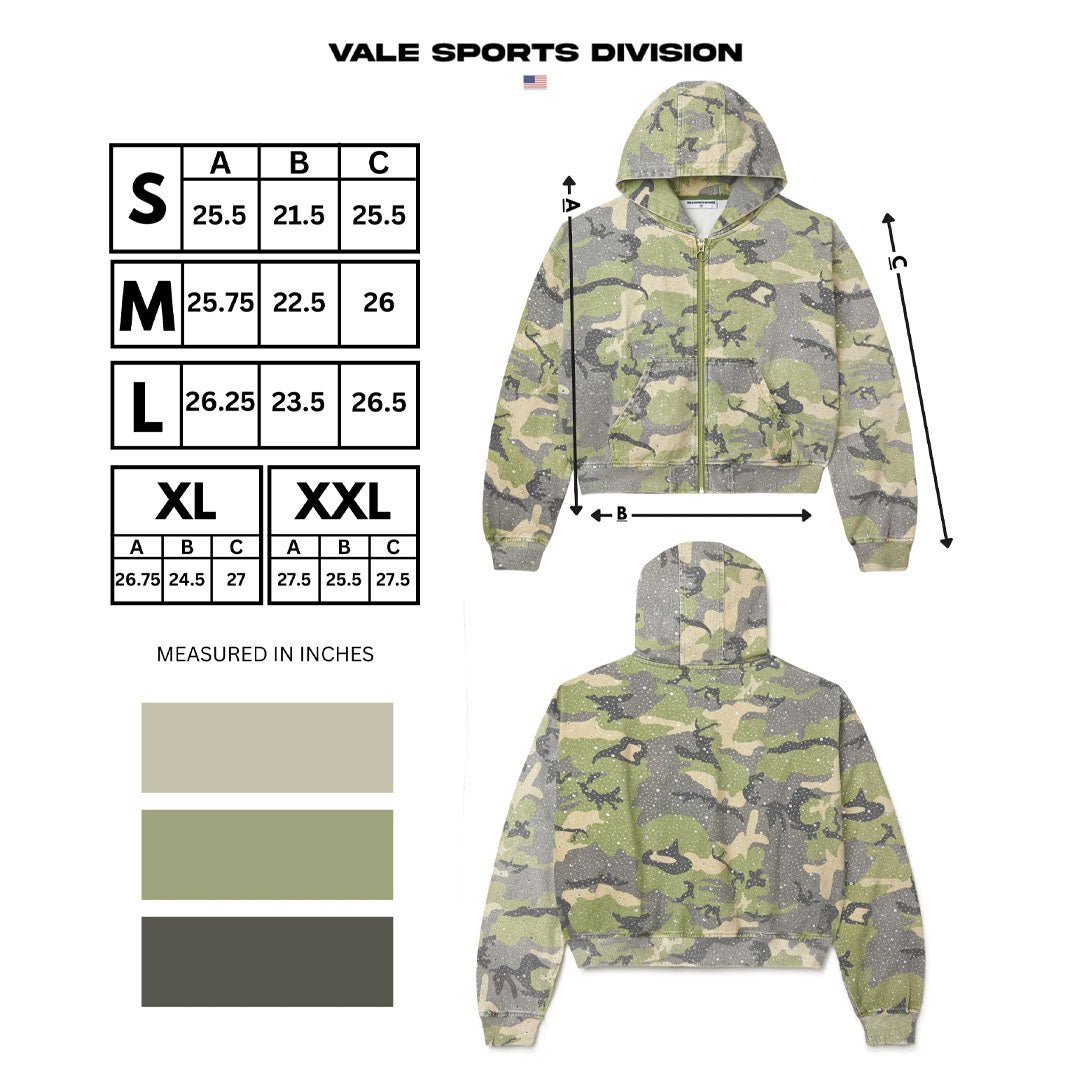 Vale Forever Crystal Camo Zip Up Work Jacket by Vale Forever - NWAHype No.1 for streetwear Hoodies in USA