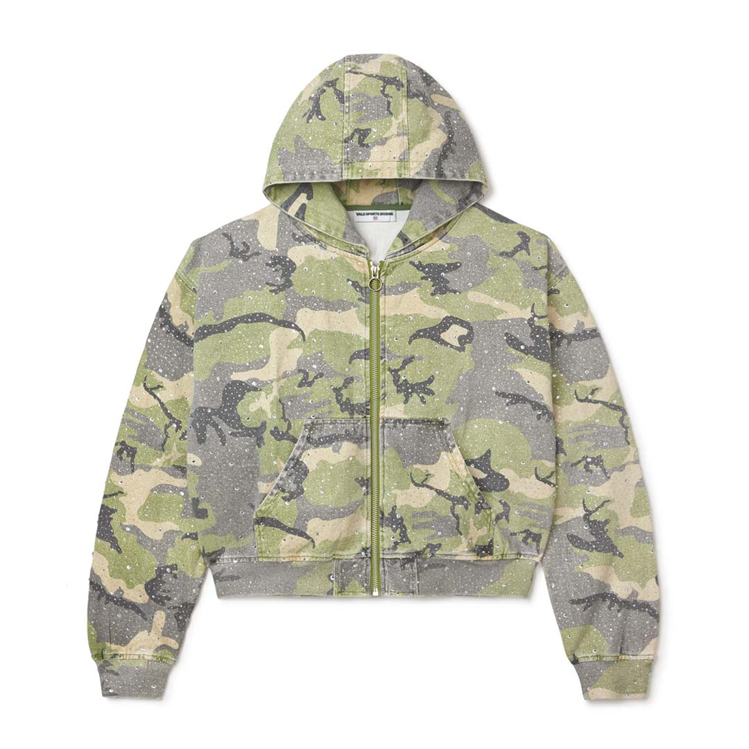 Vale Forever Crystal Camo Zip Up Work Jacket by Vale Forever - NWAHype No.1 for streetwear Hoodies in USA