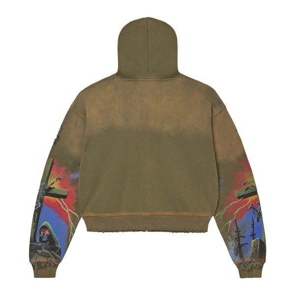 Vale Forever Damned Big Zip Up Hoodie 'Green' by Vale Forever - NWAHype No.1 for streetwear Hoodies in USA