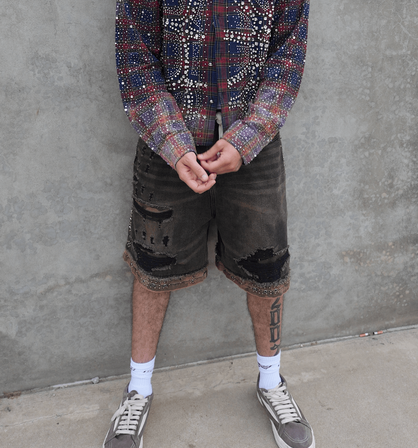 Vale Forever Double Black Denim Jorts by Vale Forever - NWAHYPE No.1 for streetwear Shorts in USA