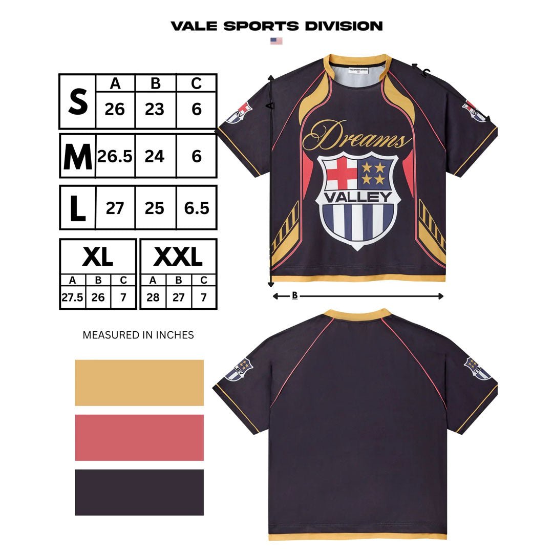 Vale Forever Dreams Futbol Jersey Black by Vale Forever - NWAHype 1 for streetwear T-Shirts in USA