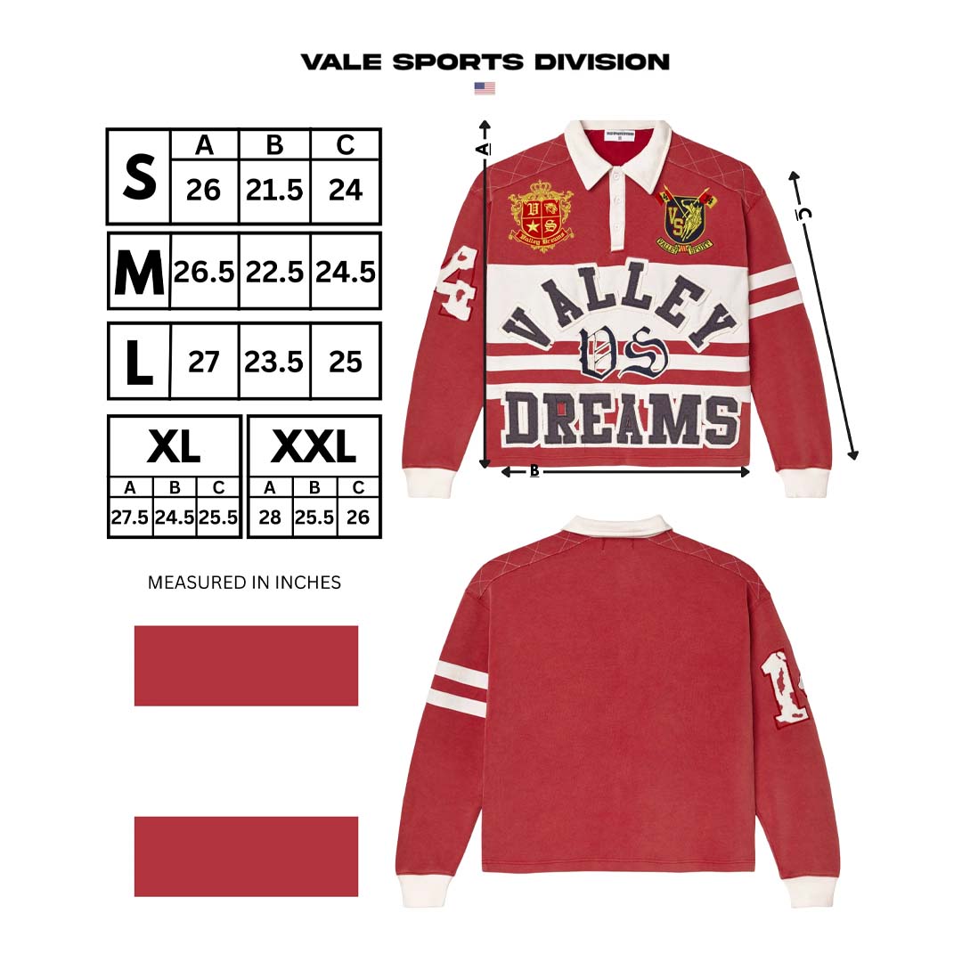 Vale Forever Dreams Rugby Redwood by Vale Forever - NWAHype No.1 for streetwear T-Shirts in USA