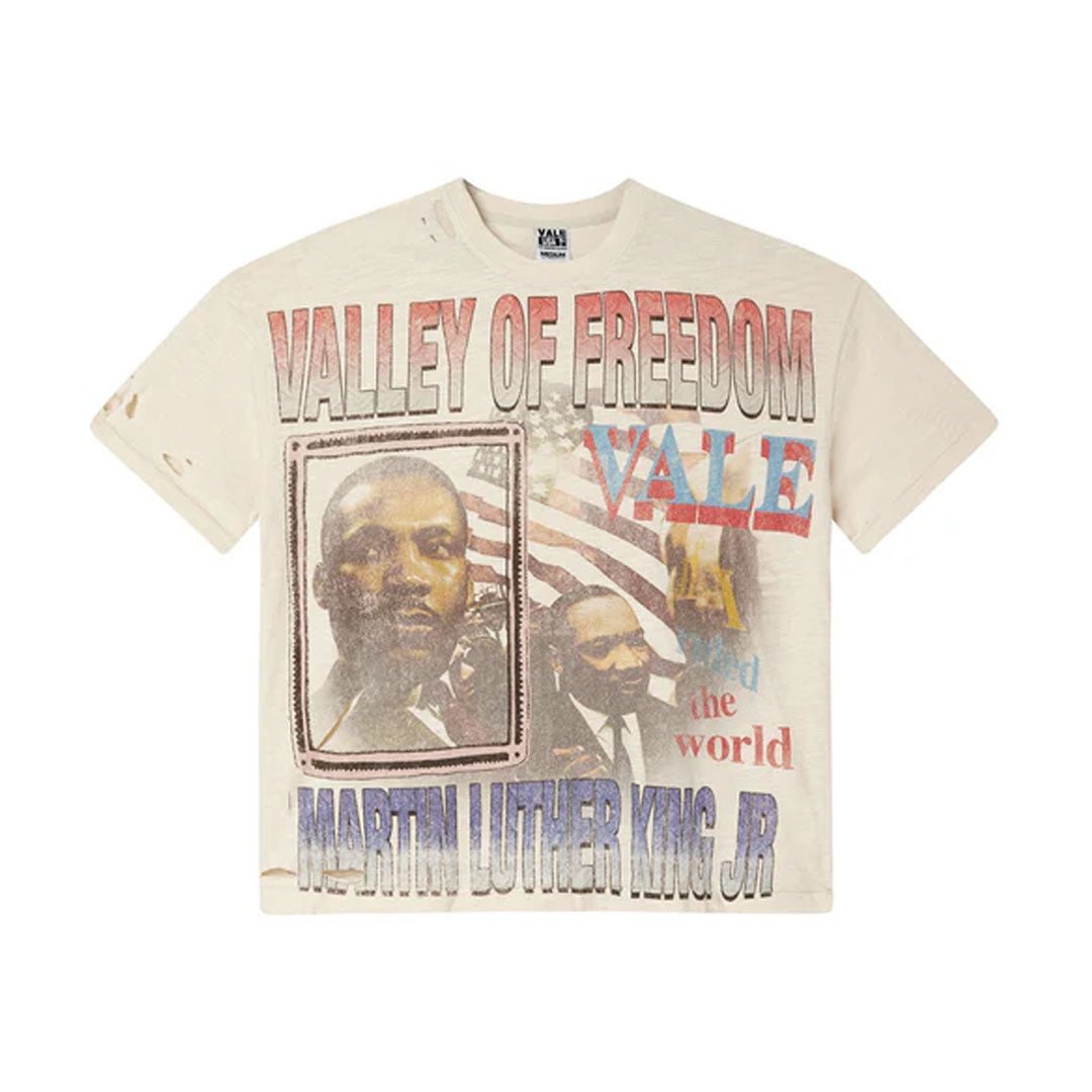 Vale Forever Freedom Tee MLK Distressed Cream by Vale Forever - NWAHype 1 for streetwear T-Shirts in USA