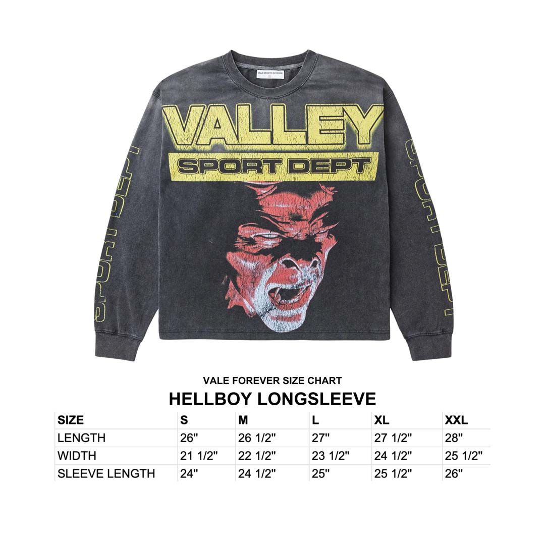Vale Forever Hellboy Long Sleeve Tee Black by NWAHYPE - NWAHYPE No.1 for streetwear in USA