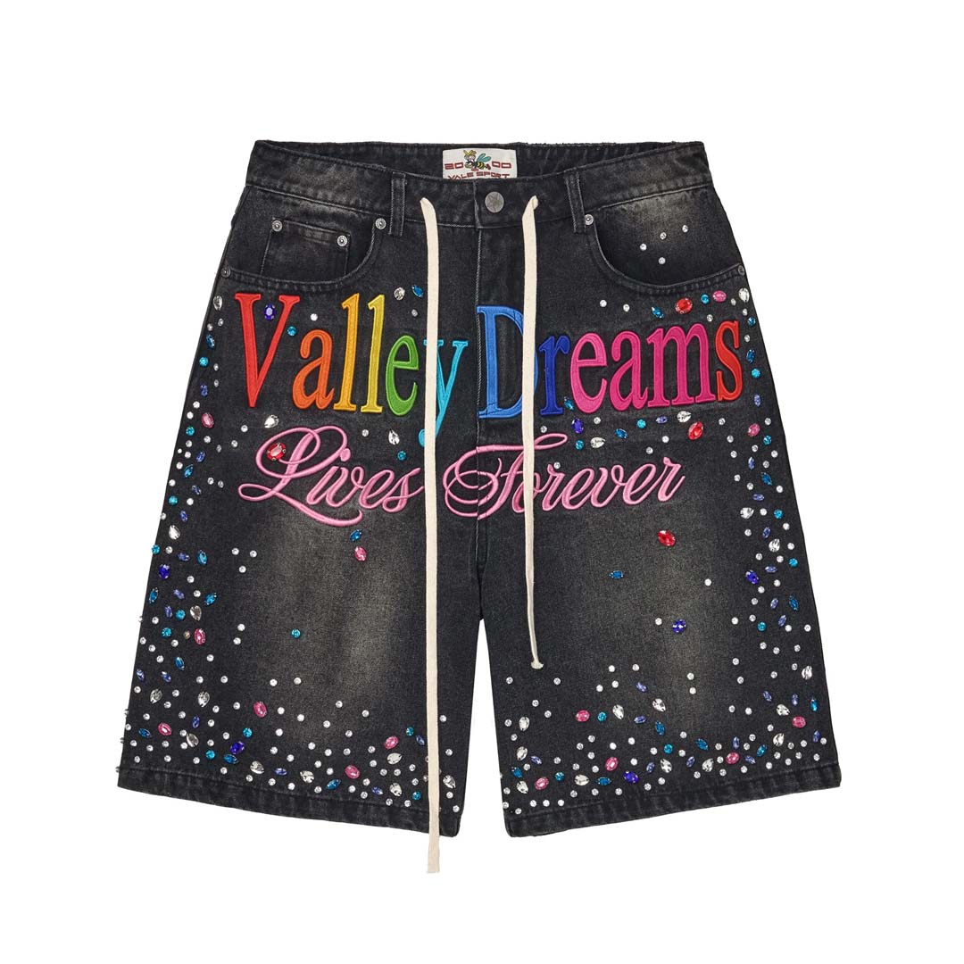 Vale Forever Ice Cream Denim Shorts Black by Vale Forever - NWAHYPE No.1 for streetwear Shorts in USA