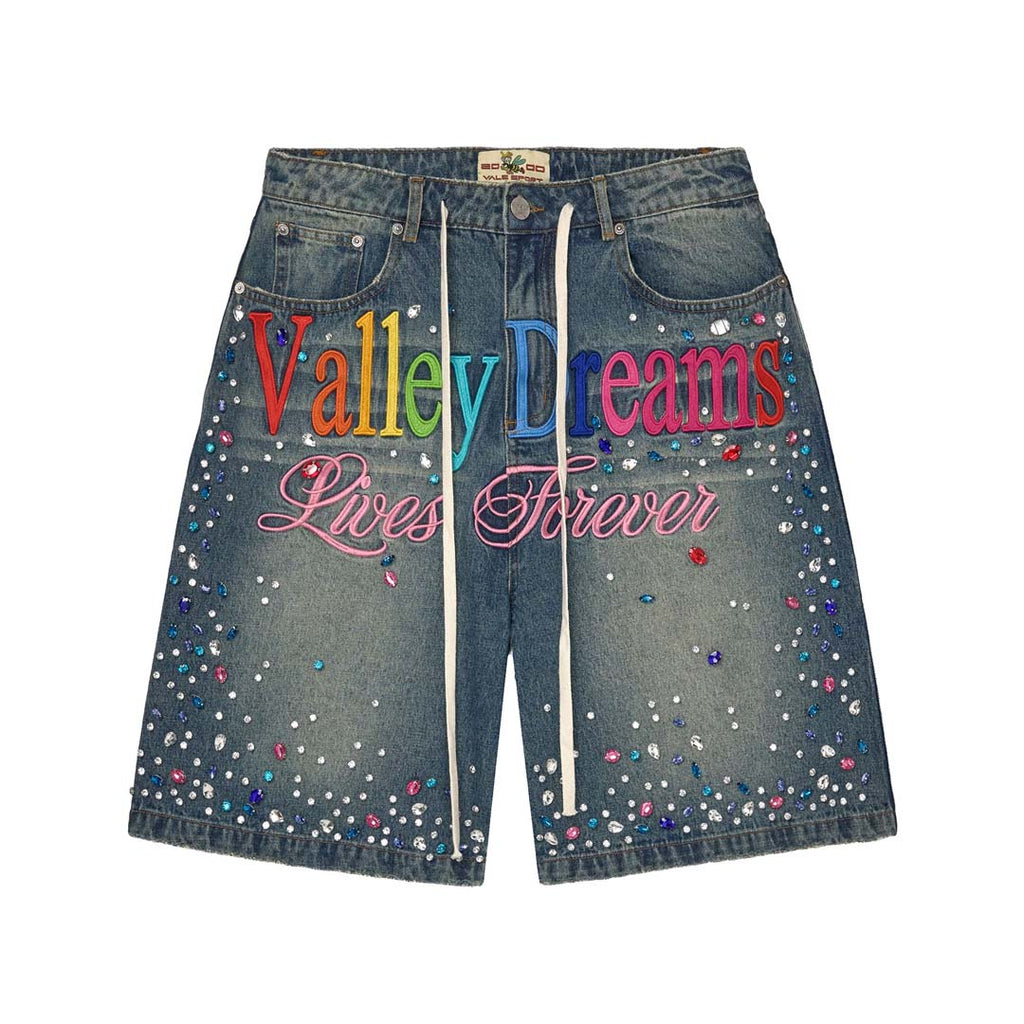 Vale Forever Ice Cream Denim Shorts Blue by Vale Forever - NWAHYPE No.1 for streetwear Shorts in USA
