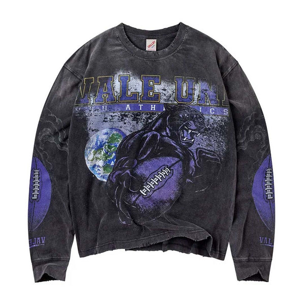Vale Forever Kountry Long Sleeve Tee Faded Grey Purple by Vale Forever - NWAHYPE No.1 for streetwear T-Shirts in USA