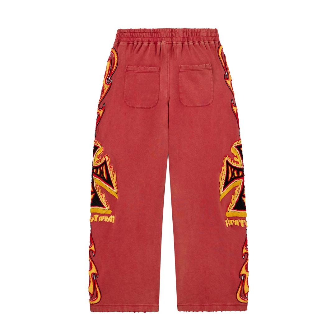 Vale Forever LA Flare Sweatpants Red by Vale Forever - NWAHYPE No.1 for streetwear Pants in USA