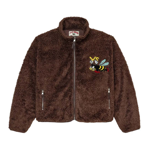 Vale Forever Lenny Fleece Zip Up Jacket Brown by Vale Forever - NWAHYPE No.1 for streetwear Hoodies in USA