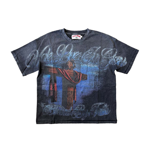 Vale Forever Lives in Glory Blessed by Faith Tee Black by Vale Forever - NWAHype 1 for streetwear T-Shirts in USA