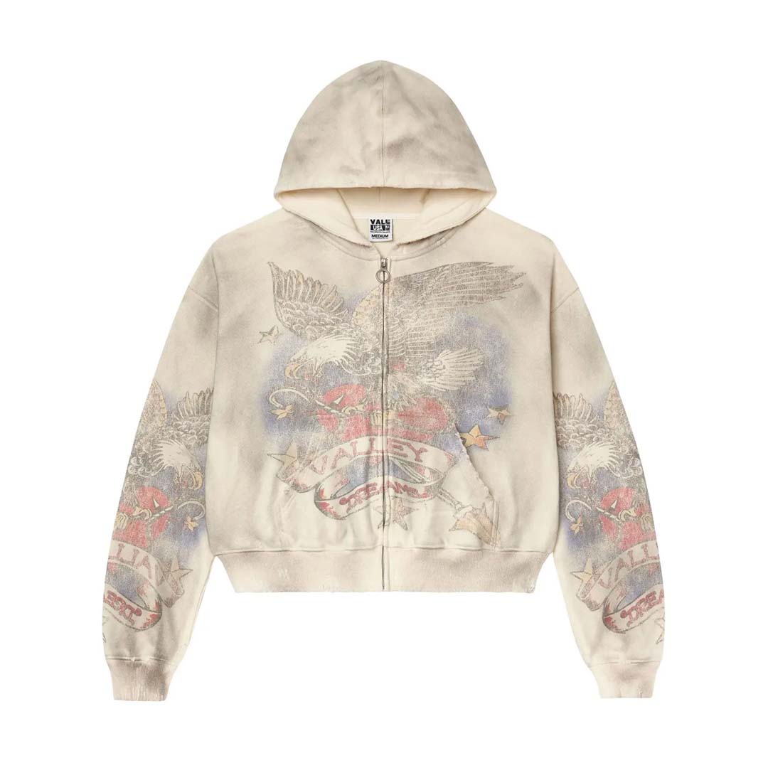 Vale Forever Nostalgia Distressed Zip Up Hoodie by Vale Forever - NWAHype 1 for streetwear Hoodies in USA