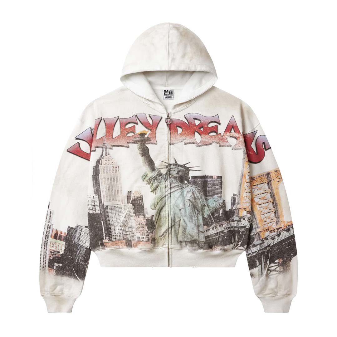 Vale Forever NYC Zip Up Hoodie White – NWAHYPE