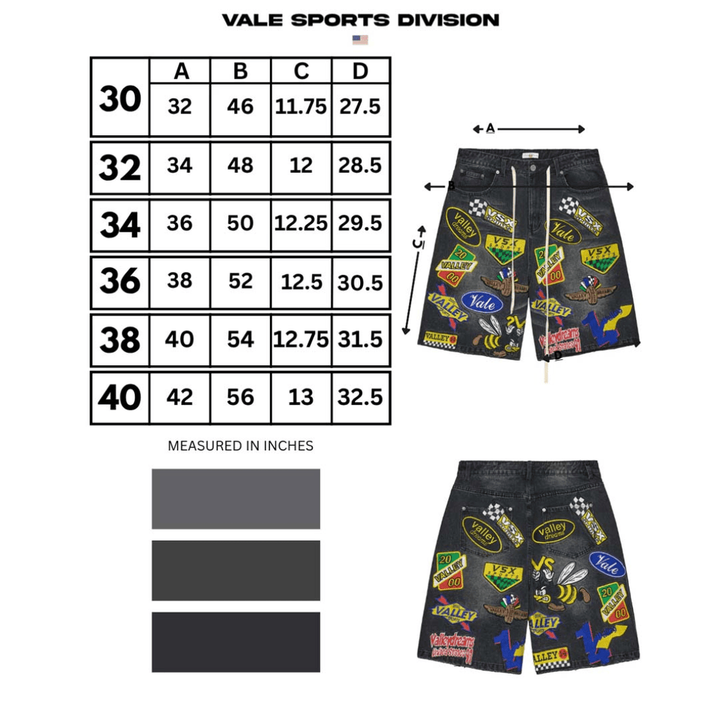 Vale Forever Passport Denim Shorts Blue by Vale Forever - NWAHYPE No.1 for streetwear Shorts in USA
