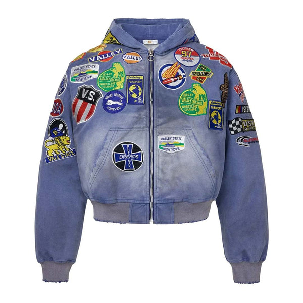 Vale Forever Passport Denim Zip Up Hoodie by Vale Forever - NWAHYPE No.1 for streetwear Hoodies in USA
