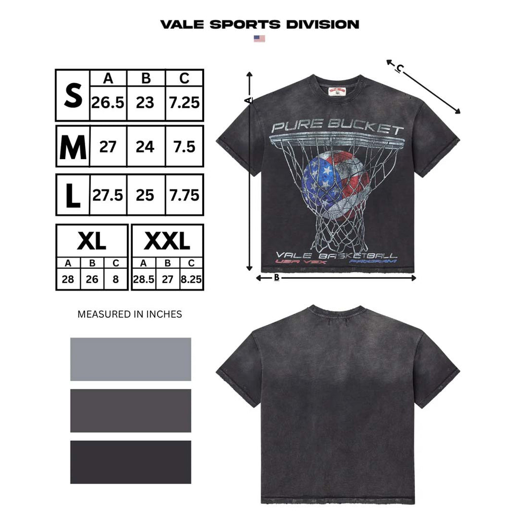 Vale Forever Pure Bucket Faded Black Tee by Vale Forever - NWAHYPE No.1 for streetwear T-Shirts in USA