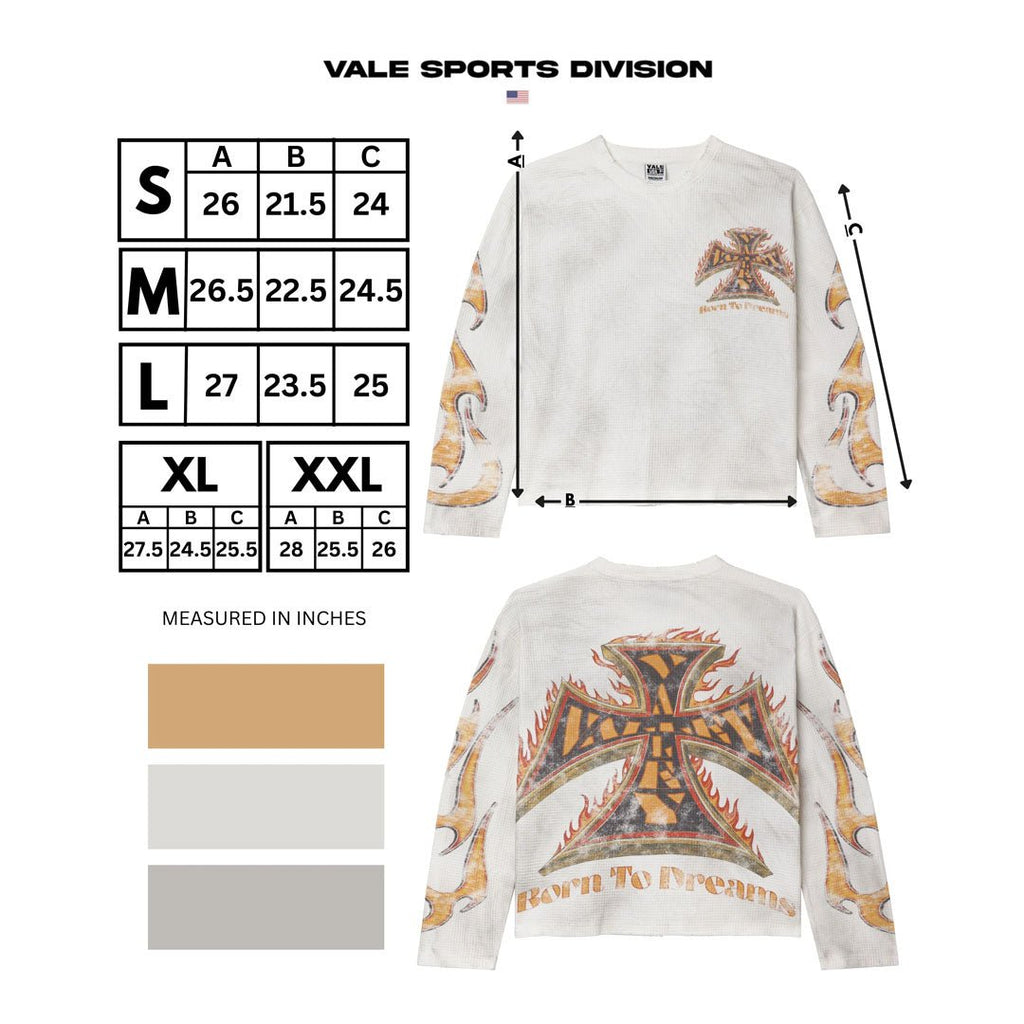 Vale Forever Reborn Thermal Long Sleeve White by Vale Forever - NWAHype 1 for streetwear T-Shirts in USA