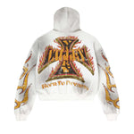 Vale Forever Reborn Waffle Zip Up Hoodie 'White' by Vale Forever - NWAHype No.1 for streetwear Hoodies in USA