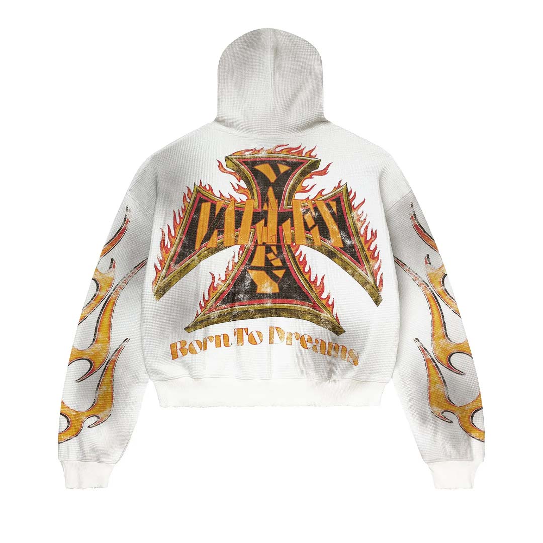 Vale Forever Reborn Waffle Zip Up Hoodie 'White' by Vale Forever - NWAHype No.1 for streetwear Hoodies in USA