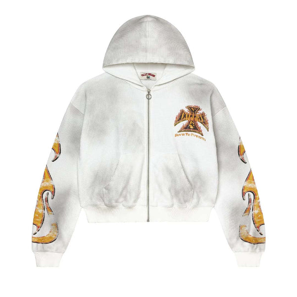 Vale Forever Reborn Waffle Zip Up Hoodie 'White' by Vale Forever - NWAHype No.1 for streetwear Hoodies in USA