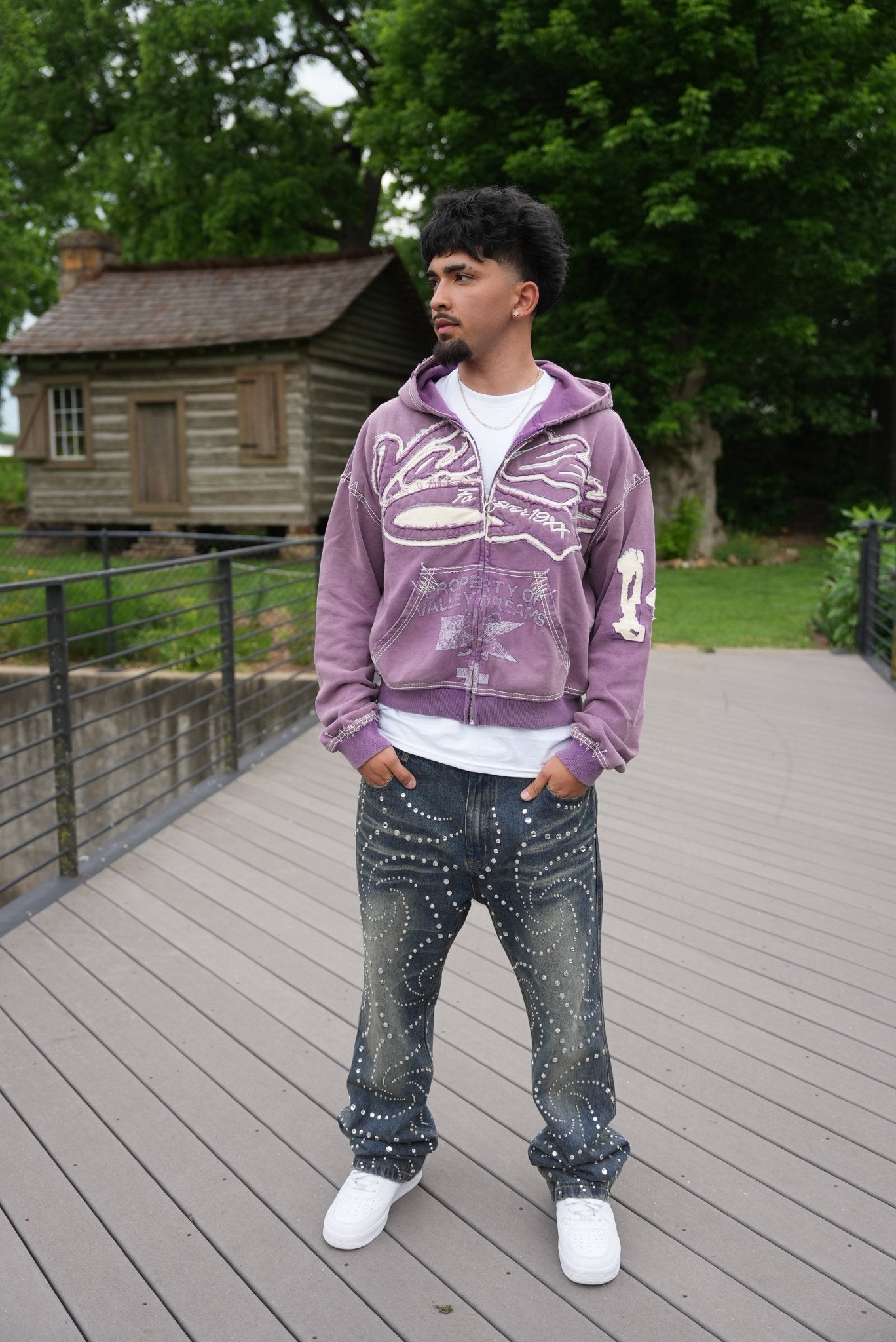 Vale Forever Religion Zip Up Hoodie in Purple - Stylish Wear – NWAHYPE