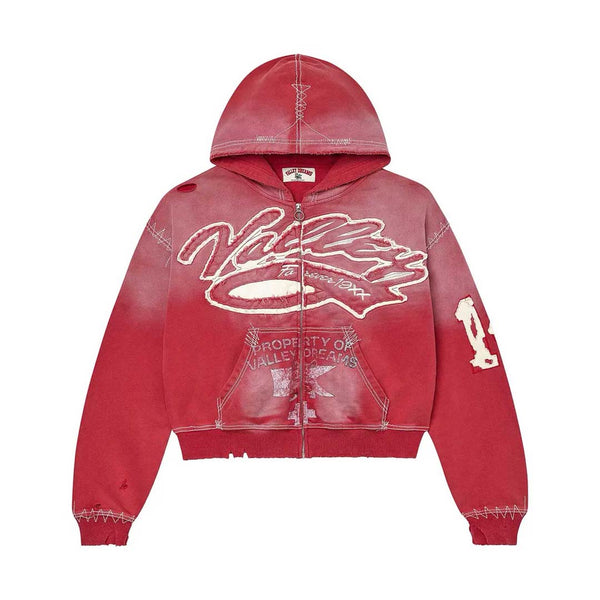 Vale Forever Religion Zip Up Hoodie Red by Vale Forever - NWAHYPE No.1 for streetwear Hoodies in USA