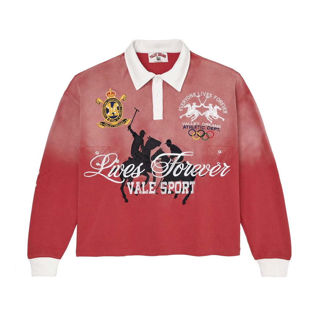 Vale Forever Rockefeller Long Sleeve Rugby Red by Vale Forever - NWAHYPE No.1 for streetwear T-Shirts in USA
