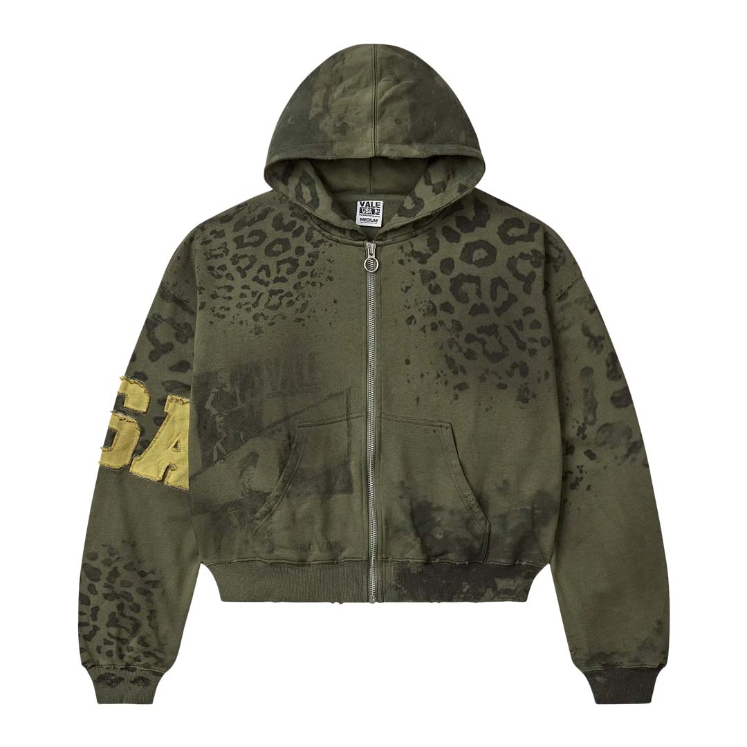 Vale Forever Safari Zip Up Hoodie 'Olive' by Vale Forever - NWAHype No.1 for streetwear Hoodies in USA