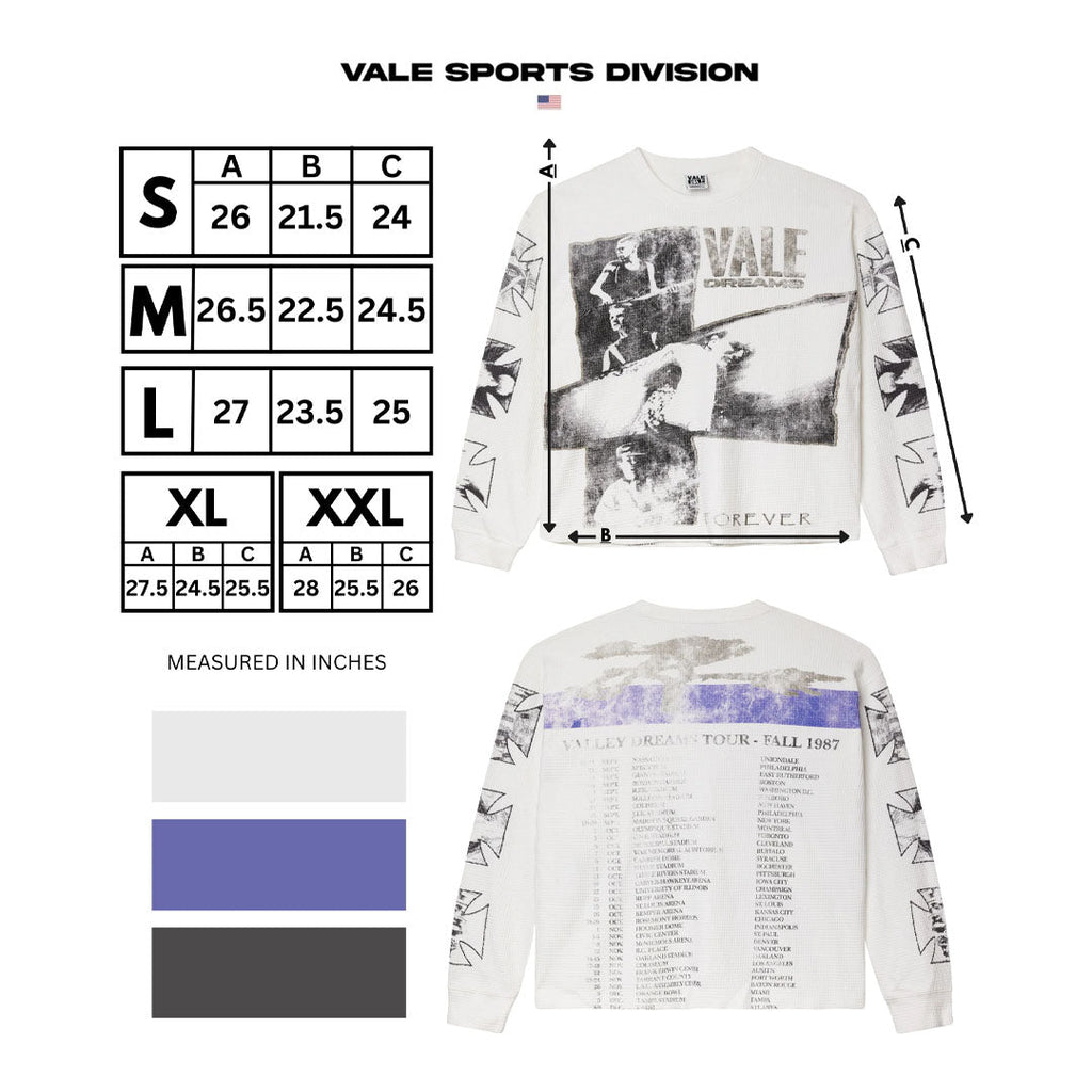 Vale Forever Slam Long Sleeve Thermal Tee White by Vale Forever - NWAHype 1 for streetwear T-Shirts in USA