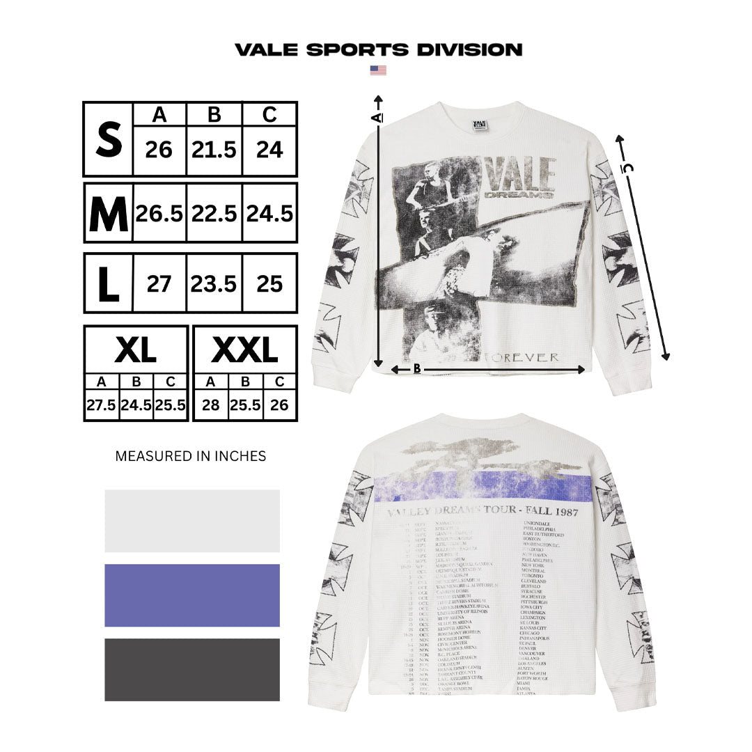 Vale Forever Slam Long Sleeve Thermal Tee White by Vale Forever - NWAHype 1 for streetwear T-Shirts in USA