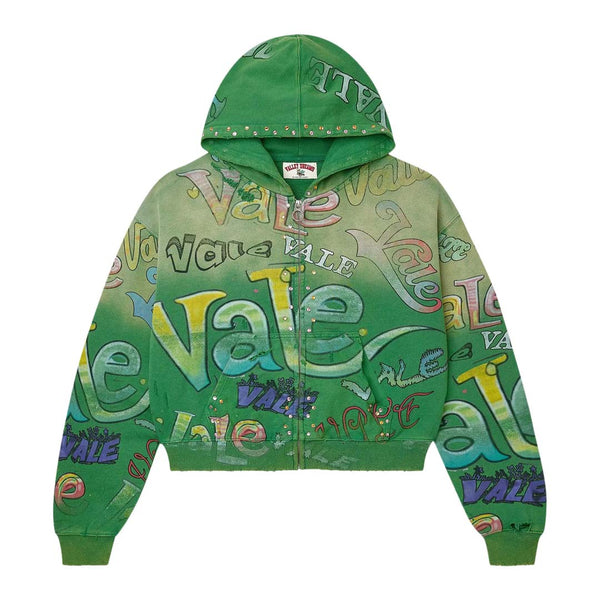 Vale Forever Spearmint Zip Up Hoodie Green by Vale Forever - NWAHYPE No.1 for streetwear Hoodies in USA