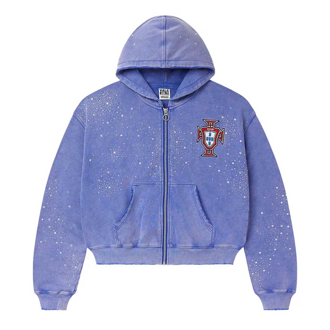 Vale Forever Sun Clustered Zip Up Blue Hoodie – NWAHYPE