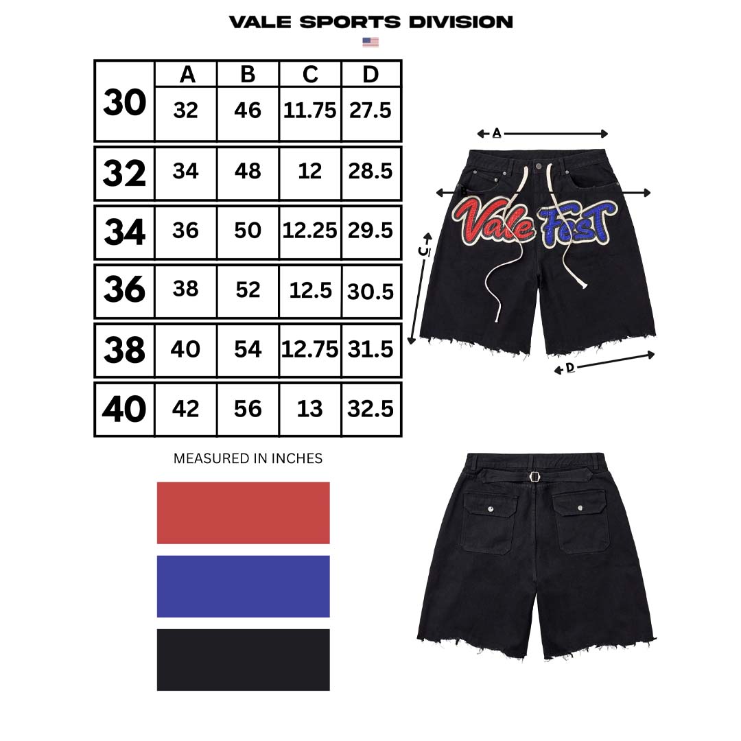 Vale Forever Vale Fest Shorts Black Red Blue by Vale Forever - NWAHYPE No.1 for streetwear Shorts in USA