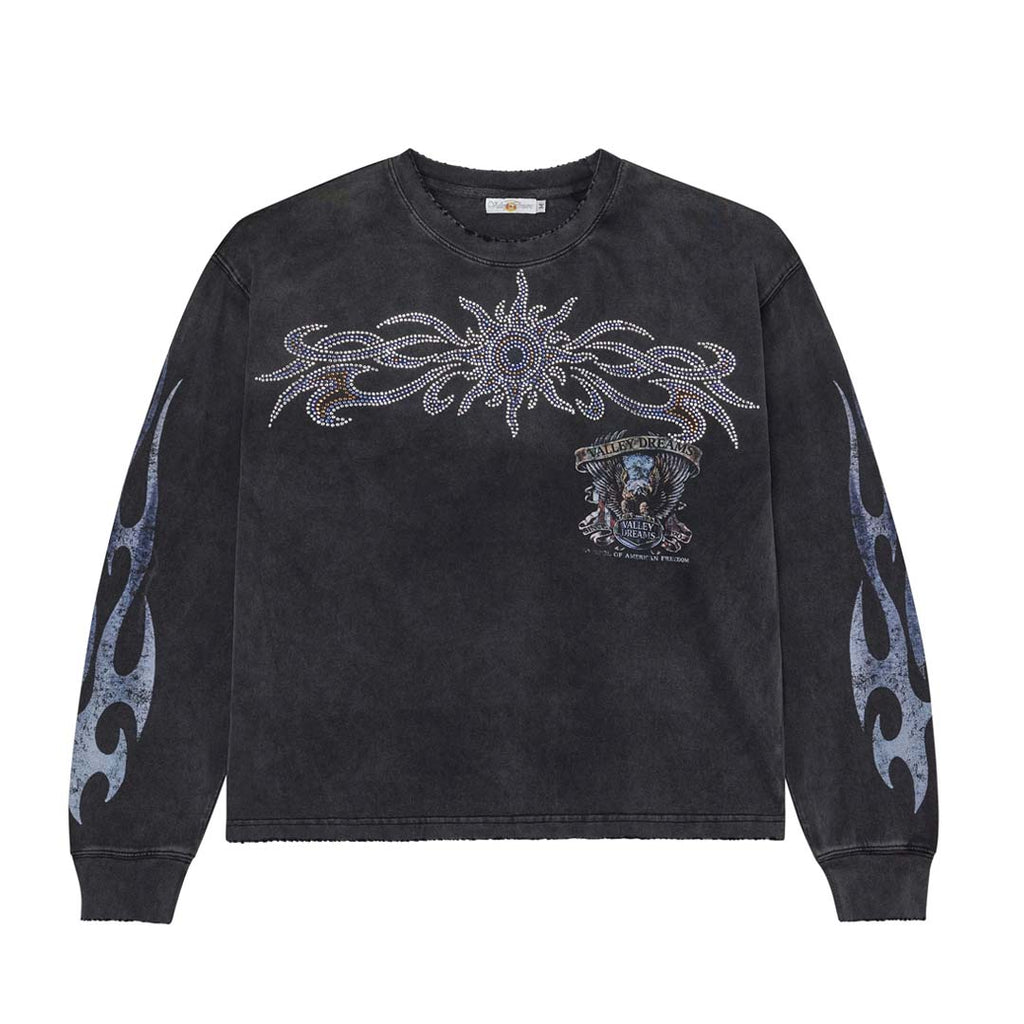 Vale Forever Valley Bling Long Sleeve Faded Black Tee by Vale Forever - NWAHYPE No.1 for streetwear T-Shirts in USA