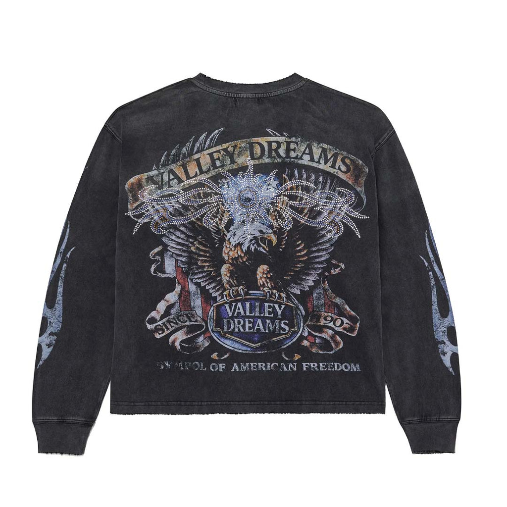 Vale Forever Valley Bling Long Sleeve Faded Black Tee by Vale Forever - NWAHYPE No.1 for streetwear T-Shirts in USA