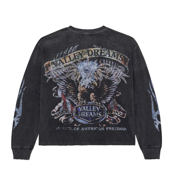 Vale Forever Valley Bling Long Sleeve Faded Black Tee by Vale Forever - NWAHYPE No.1 for streetwear T-Shirts in USA