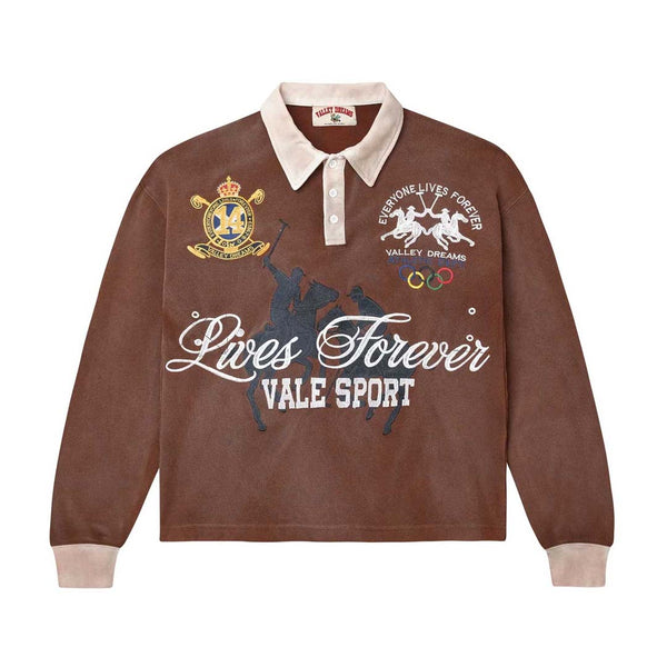 Vale Forever Vanderbilt Long Sleeve Rugby Brown by Vale Forever - NWAHYPE No.1 for streetwear T-Shirts in USA