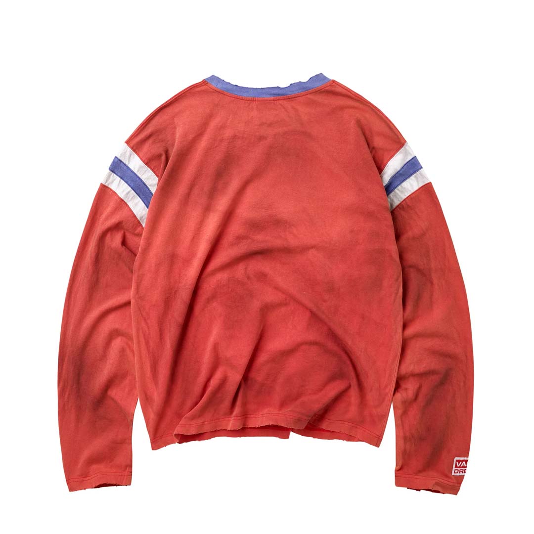 Vale Forever Vintage Jersey Long Sleeve Tee Red Blue by Vale Forever - NWAHYPE No.1 for streetwear T-Shirts in USA