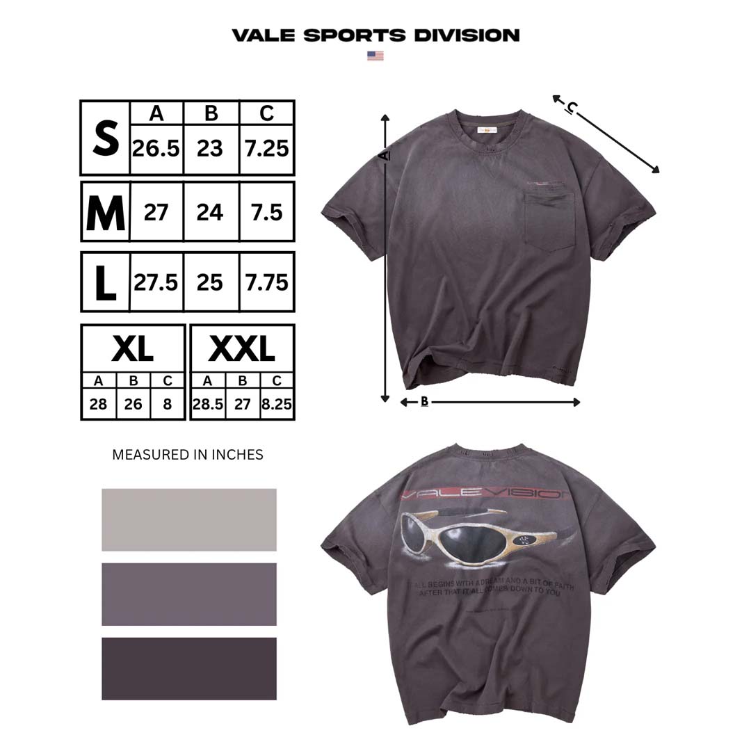 Vale Forever Vision Charcoal Tee by Vale Forever - NWAHYPE No.1 for streetwear T-Shirts in USA
