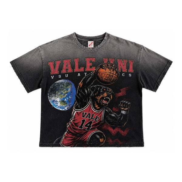 Vale Forever VSU Athletics Dog Basketball Faded Black Tee by Vale Forever - NWAHYPE No.1 for streetwear T-Shirts in USA