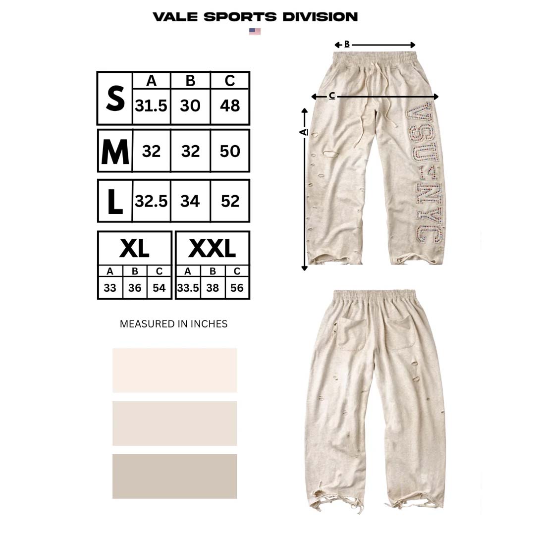 Vale Forever VSU NYC Distressed Sweatpants Grey by Vale Forever - NWAHYPE No.1 for streetwear Pants in USA